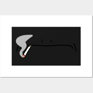 Smoking man mouth - Face Mask Posters and Art